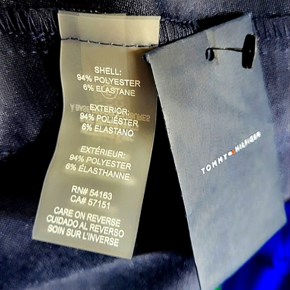 NWT Tommy Hilfiger white trimmed navy halter dress, button accent sides Sz 6 NEW - Picture 15 of 15